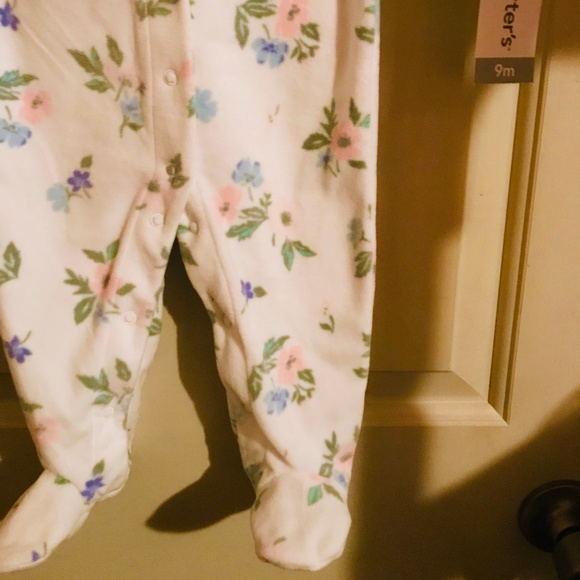 NWT Carter's Floral Footed Fleece Sleep & Play - Picture 4 of 5